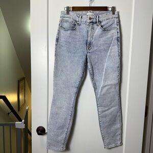 Good American High Waisted Acid Light Wash Jean Skinny Ankle‎ Stretch GLC380T